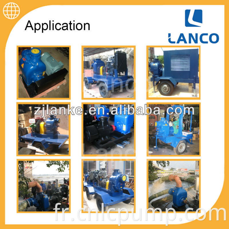 Lanco H 6 pouces pompe à eau centrifuge auto-amorçante yanmar diesel